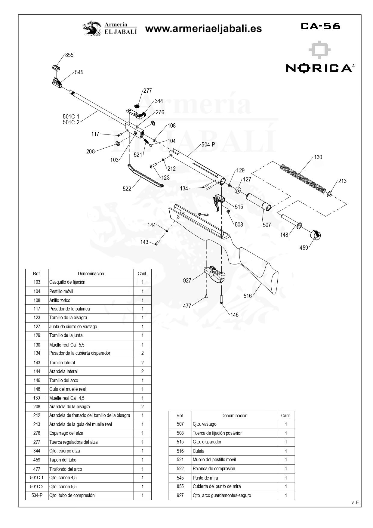 carabina aire comprimido norica 61 - Compra venta en todocoleccion