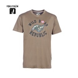 Camiseta Wild Boar Republic Percussion Beige