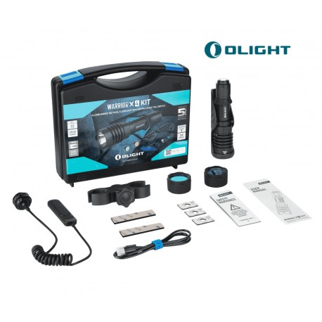 LINTERNA OLIGHT WARRIOR-X 4 2600 LUM. REC KIT CAZA