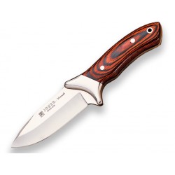 CUCHILLO DESOLLADOR CACHAS DE MADERA ROJA HOJA DE 11 CM CR06