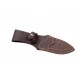 CUCHILLO DESOLLADOR CACHAS DE MADERA ROJA HOJA DE 11 CM CR06