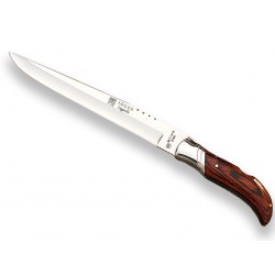 CUCHILLO PLEGABLE MANGO DE MADERA ROJA PRENSADA HOJA DE 19,5 CM - CR09