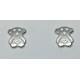 PENDIENTES PLATA OSO 0,80 CM