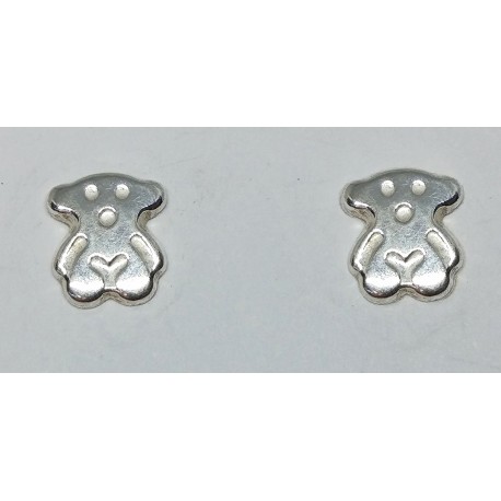 PENDIENTES PLATA OSO 0,80 CM