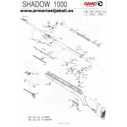 DESPIECE CARABINA GAMO SHADOW 1000