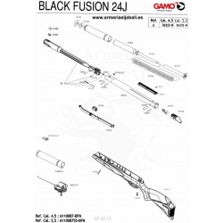 DESPIECE CARABINA GAMO BLACK FUSION