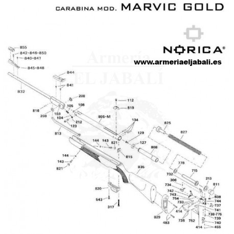 DESPIECE CARABINA NORICA MARVIC GOLD