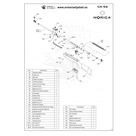 DESPIECE CARABINA NORICA CA-56