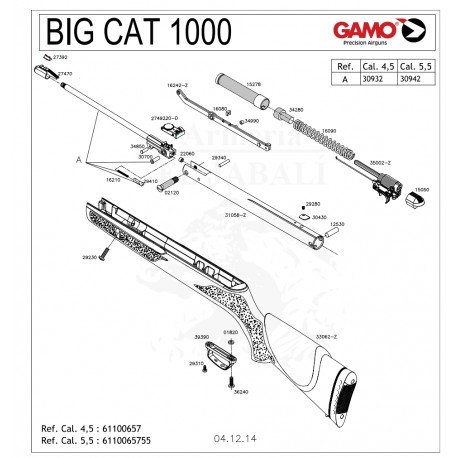 DESPIECE CARABINA GAMO BIG CAT 1000