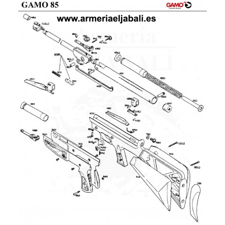 DESPIECE CARABINA GAMO 85