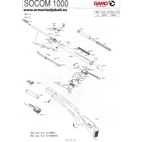 DESPIECE CARABINA GAMO SOCOM 1000