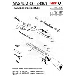 DESPIECE CARABINA GAMO MAGNUM 3000