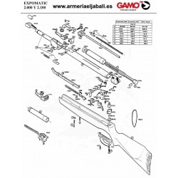 DESPIECE CARABINA GAMO EXPOMATIC 2000 2100