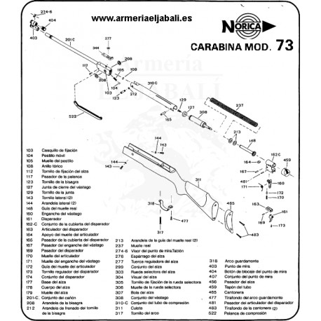 DESPIECE CARABINA NORICA 73