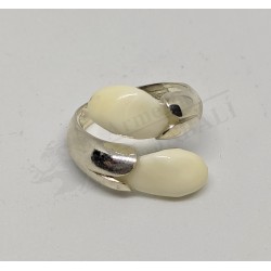 ANILLO DIENTE CIERVA EN PLATA