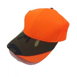 GORRA NARANJA FLUOR CON CAMO