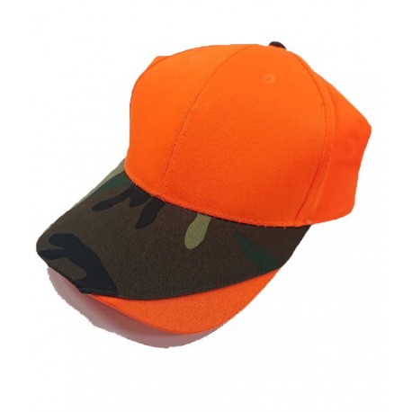 GORRA NARANJA FLUOR CON CAMO