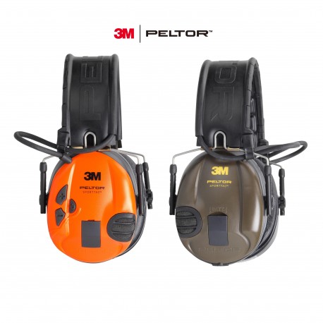 Canguro animación algo Cascos electrónicos 3M Peltor SportTac Caza Verde/Naranja