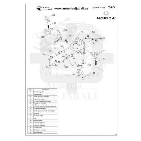 DESCIECE NORICA DISPARADOR 745