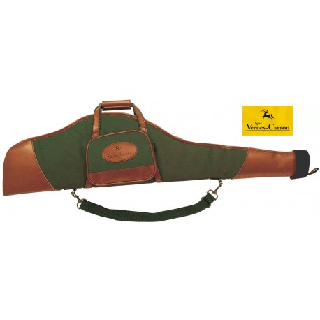 Funda doble para rifles con visor fabricada en piel