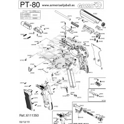 DESPIECE PISTOLA GAMO PT80