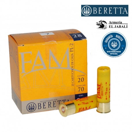 CARTUCHOS FAM BERETTA CAL20 PL2 28